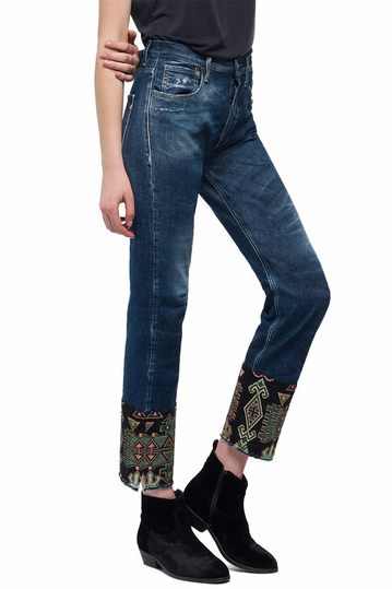 Replay cropped fit Alexys jeans dark denim