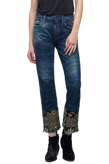 Replay cropped fit Alexys jeans dark denim