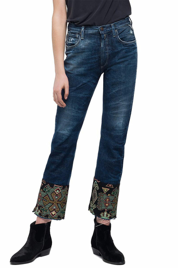 Replay cropped fit Alexys jeans dark denim