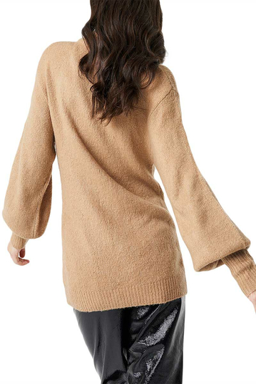 Rut & Circle Vega balloon sleeve jumper sand