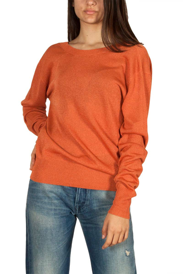 Pepaloves Elena V-back viscose sweater orange