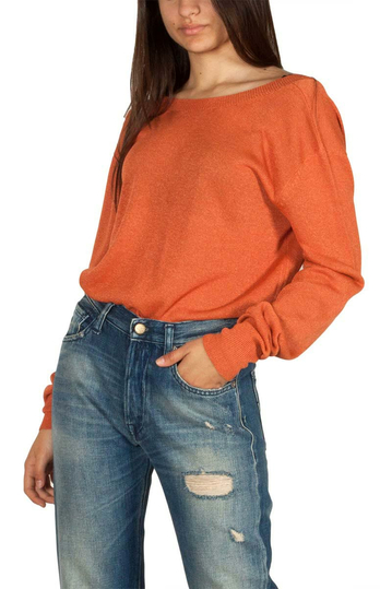 Pepaloves Elena V-back viscose sweater orange