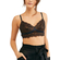 Free People Evelina metallic embroidered bralette onyx