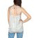 Rut & Circle open back lace top silver