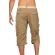 Men's cargo shorts dark beige with belt