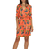 Migle + me radio print wrap dress orange