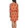 Migle + me radio print κρουαζέ φόρεμα πορτοκαλί