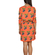 Migle + me radio print wrap dress orange