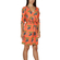 Migle + me radio print wrap dress orange