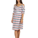 Migle + me cold shoulder striped dress with 3/4 sleeves