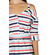 Migle + me cold shoulder striped dress with 3/4 sleeves