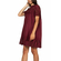 Minimum Flores eyelet mini dress wine