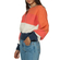 Thinking Mu cropped sweater multi stripe