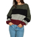 Thinking Mu cropped sweater multi stripe