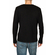 Bigbong ribbed long sleeve Henley tee black