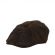 Wool flat cap in brown tweed