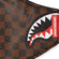 Sprayground Sharks in Paris brown vegan leather mask