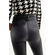 Q2 black faux leather pants with belt