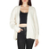 Open front knit cardigan white