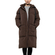 Biston long puffer jacket with hood chocolate