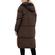 Biston long puffer jacket with hood chocolate