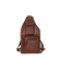 Hill Burry cross body leather bag dark brown