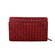 Hill Burry πλεγμένο δερμάτινο πορτοφόλι κόκκινο - RFID