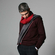 Fringe scarf red/grey