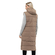 Biston long gilet dark beige with hood