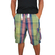 Tokyo Laundry men's cargo plaid shorts blue/green