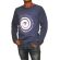 Bigbong men's dotted spiral print indigo sweatshirt