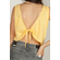 Pepaloves Irena tie open back crop top yellow