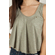 Free People Stevie αμάνικο crop τοπ χακί μελανζέ