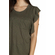 Free People So easy ruffled sleeve top army