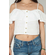 Rut and Circle Singoalla button up crop top white