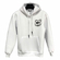 Hoodie with back print - white