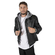 Men's faux leather jacket with detachable sweat hood