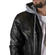 Men's faux leather jacket with detachable sweat hood