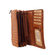 Hill Burry RFID braided leather clutch wallet cognac