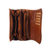 Hill Burry RFID leather clutch wallet brown with flap