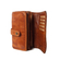 Hill Burry RFID leather clutch wallet brown with flap