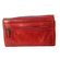 Hill Burry RFID leather clutch rivet wallet red