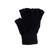 Fingerless knit gloves in black