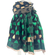 Viscose scarf green with hearts