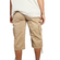 Men's cargo shorts beige with belt