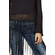 Agel Knitwear crop μπλούζα πλεκτή με κρόσια σε μαύρο