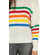Daisy Street jumper cream with rainbow stripes