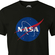Cotton Division NASA Logo T-shirt Black