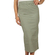 Soft Rebels Stella striped midi skirt aloe green-off white