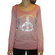 Women's long sleeve peace sign t-shirt